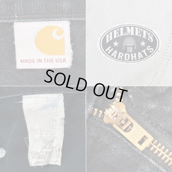 画像4: 00's Carhartt ダブルニー ダックペインターパンツ "BLACK / MADE IN USA" (4)