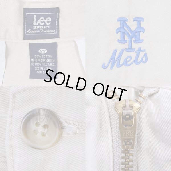 画像3: 00's Lee SPORT 2タック チノショーツ "New York Mets" (3)
