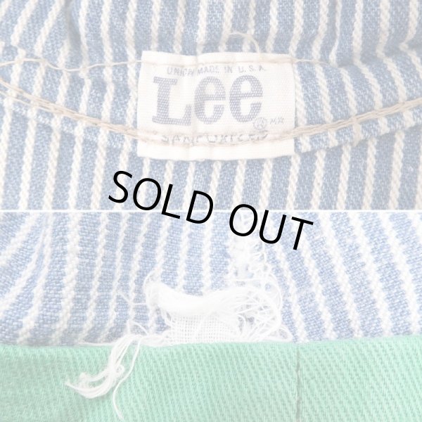 画像3: Late 60's Lee ヒッコリーストライプ柄 ワークキャップ “MADE IN USA / 6パネル型” (3)