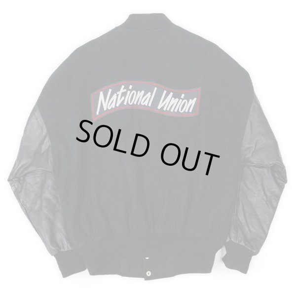 画像2: 80-90's CANADA SPORTS WEAR レザー切り替えスタジャン "ALL BLACK" (2)