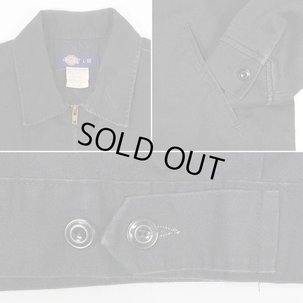 画像3: Early 00's Dickies キルティングライナー アイゼンハワージャケット "FADE BLACK" (3)