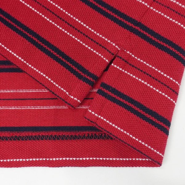 画像3: 90's BASIC EDITIONS マルチボーダー ポロシャツ "DEADSTOCK / RED BASE" (3)