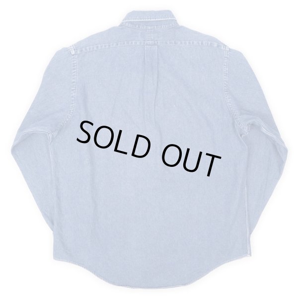 画像2: 90's Polo Ralph Lauren デニムボタンダウンシャツ (2)