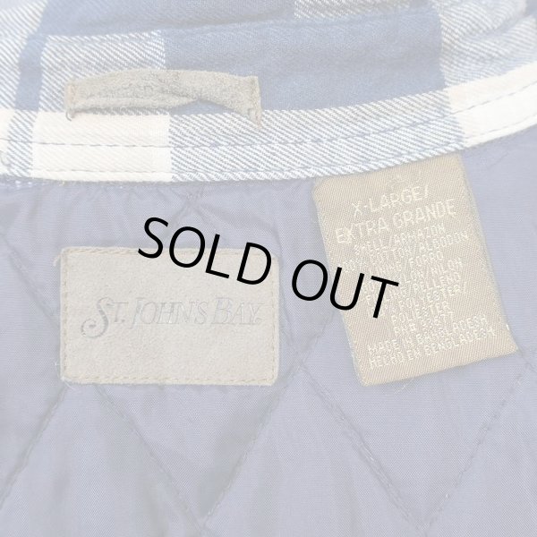 画像2: 90's ST.JOHN'S BAY キルティングライナー ネルシャツ "NAVY Plaid" (2)