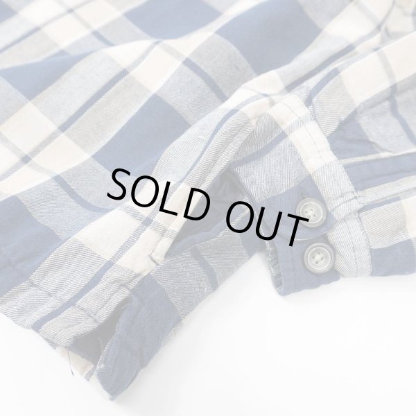 画像4: 90's ST.JOHN'S BAY キルティングライナー ネルシャツ "NAVY Plaid" (4)