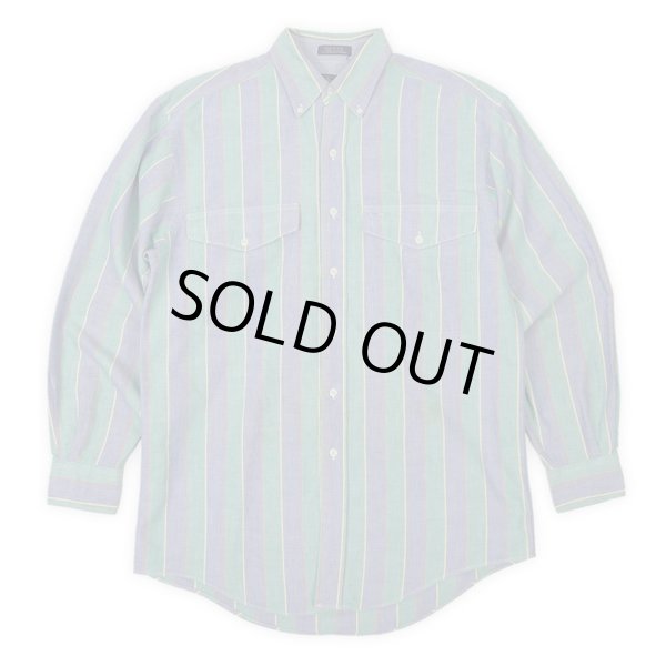 画像1: 90's Arrow マルチストライプ柄 ボタンダウンシャツ "MADE IN USA" (1)