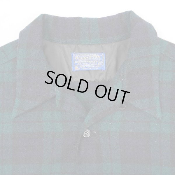 画像3: 70's Pendleton オープンカラー ウールシャツ "Black Watch" (3)