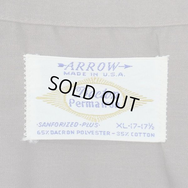 画像2: 70's ARROW L/S オープンカラーシャツ "MADE IN USA / size XL" (2)