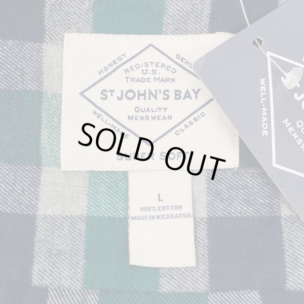 画像2: 00's ST JOHN'S BAY フランネル ボタンダウンシャツ "DEADSTOCK" (2)