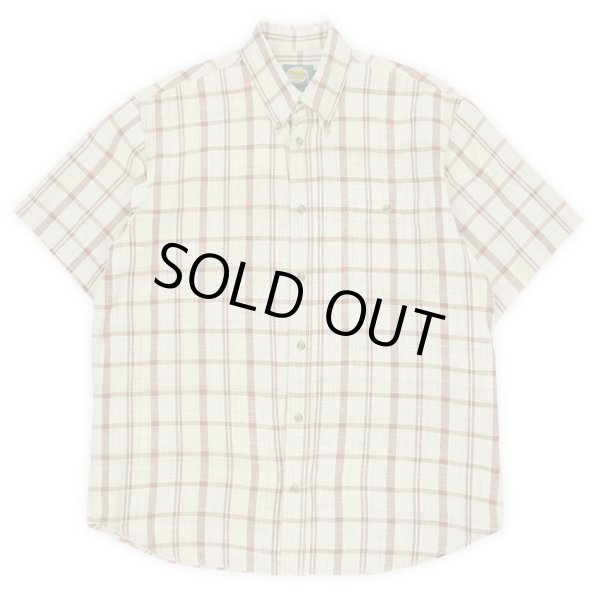 画像1: 00's Cabela's S/S ボタンダウンシャツ “Light Brown Plaid” (1)
