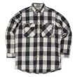 画像1: 00's FieldMaster ブロックチェック柄 ヘビーネルシャツ "BLACK×WHITE" (1)