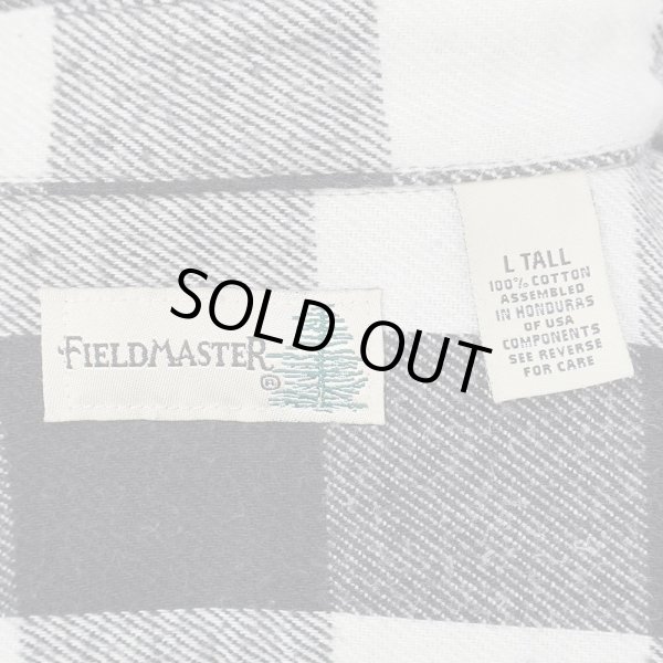 画像2: 00's FieldMaster ブロックチェック柄 ヘビーネルシャツ "BLACK×WHITE" (2)