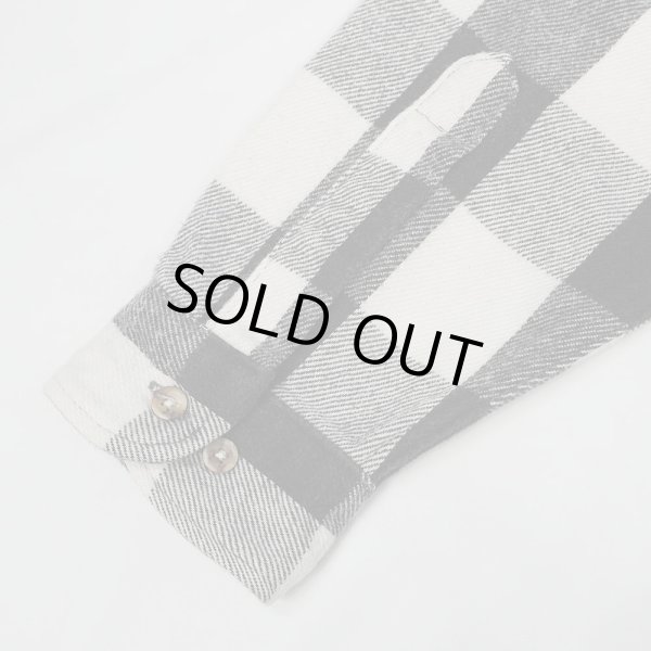 画像4: 00's FieldMaster ブロックチェック柄 ヘビーネルシャツ "BLACK×WHITE" (4)