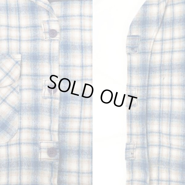 画像4: 00's Pendleton オープンカラー ウールシャツ "Ombre Plaid" (4)