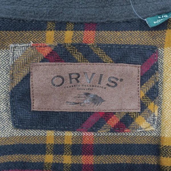 画像2: 00's ORVIS ヘビーネルシャツ ”Black Plaid” (2)