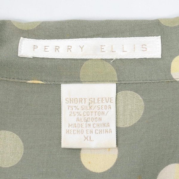 画像2: 90's PERRY ELLIS S/S オープンカラーシャツ "SILK × COTTON" (2)