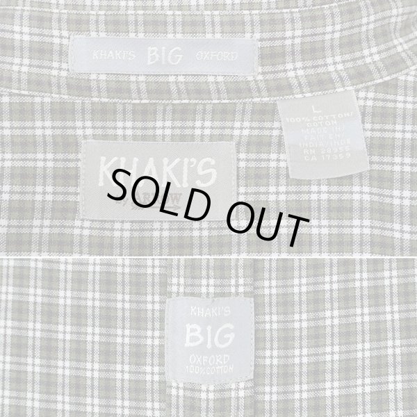 画像2: 90's KHAKI'S by ARROW ボタンダウンシャツ "Olive Plaid / BIG OXFORD" (2)