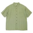 画像1: 90's ST JOHN'S BAY S/S コットンリネン レギュラーカラーシャツ "Olive Plaid" (1)