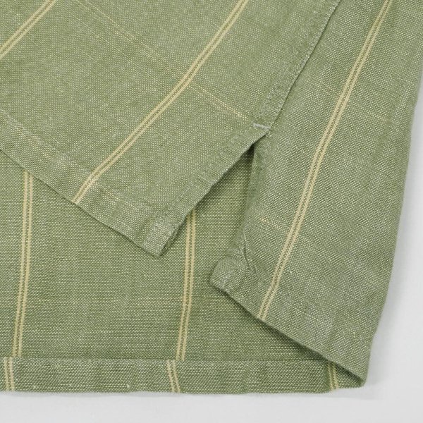 画像4: 90's ST JOHN'S BAY S/S コットンリネン レギュラーカラーシャツ "Olive Plaid" (4)