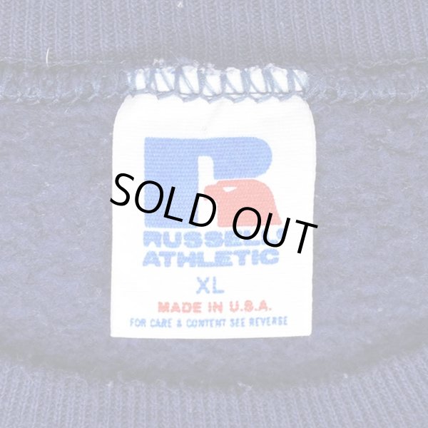 画像2: 80's RUSSELL 前V ブランクスウェット "NAVY / MADE IN USA" (2)