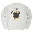 画像1: 90's Pug ドッグプリントスウェット "Fruit of the loom body / MADE IN USA" (1)