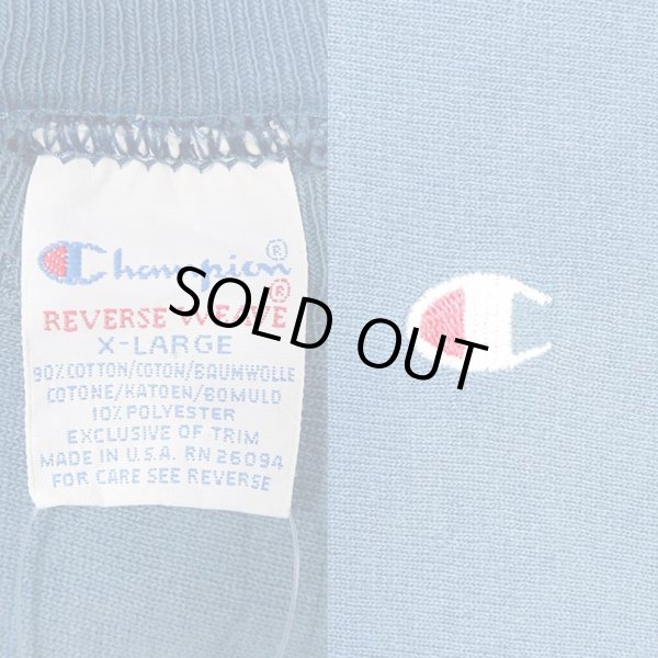 画像3: 90's Champion リバースウィーブ スウェット “目付き / BLUE / MADE IN USA” (3)