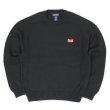 画像1: 90's LANDS' END コットンドリフターセーター "BLACK / MADE IN USA" (1)