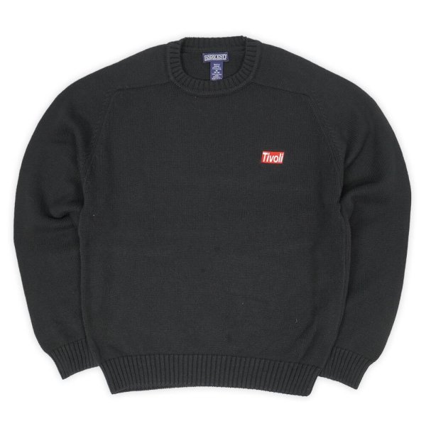 画像1: 90's LANDS' END コットンドリフターセーター "BLACK / MADE IN USA" (1)