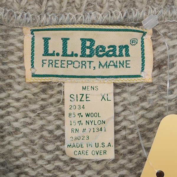 画像2: 80's L.L.Bean ワイドボーダー ウールニット "MADE IN USA" (2)