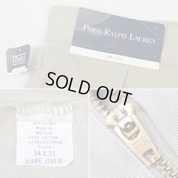 画像4: 90's Polo Ralph Lauren 2タック チノトラウザー "DEADSTOCK / STANTON PANT" (4)