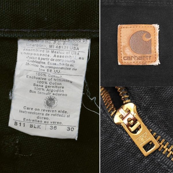 画像3: Early 00's Carhartt ダックペインターパンツ "B11 BLK / W36 L30" (3)