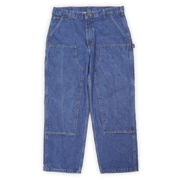 画像1: 00's Carhartt ダブルニー デニムペインターパンツ "B73 DST / W38 L30" (1)