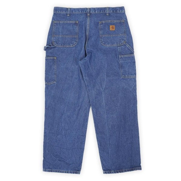 画像2: 00's Carhartt ダブルニー デニムペインターパンツ "B73 DST / W38 L30" (2)