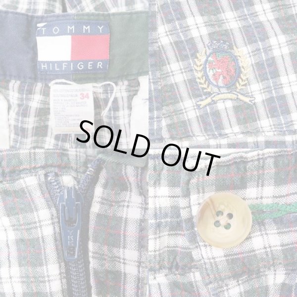 画像3: 90's TOMMY HILFIGER チェック柄 シアサッカーショーツ (3)