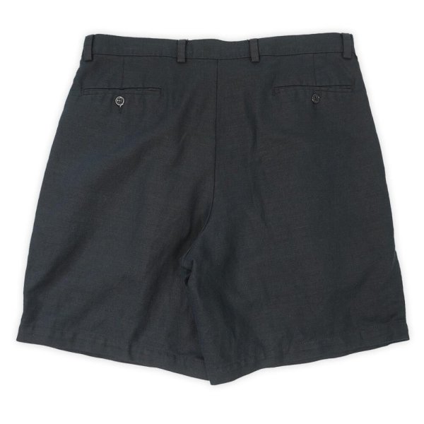 画像2: Early 00's DOCKERS 2タック コットンリネンショーツ "BLACK / W36" (2)