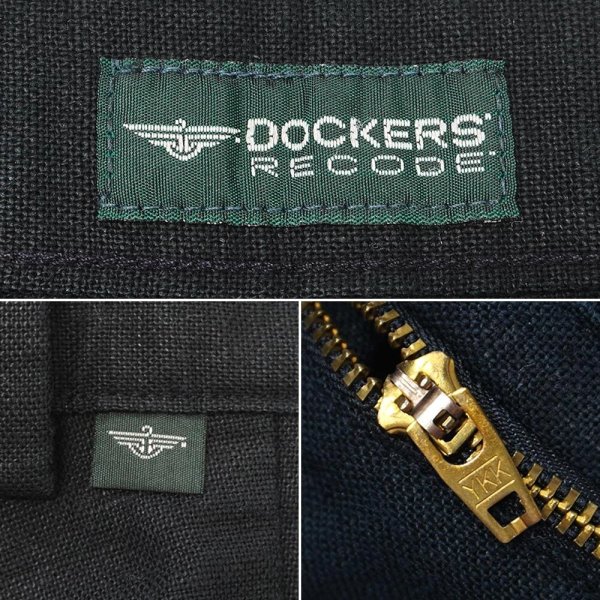 画像4: Early 00's DOCKERS 2タック コットンリネンショーツ "BLACK / W36" (4)