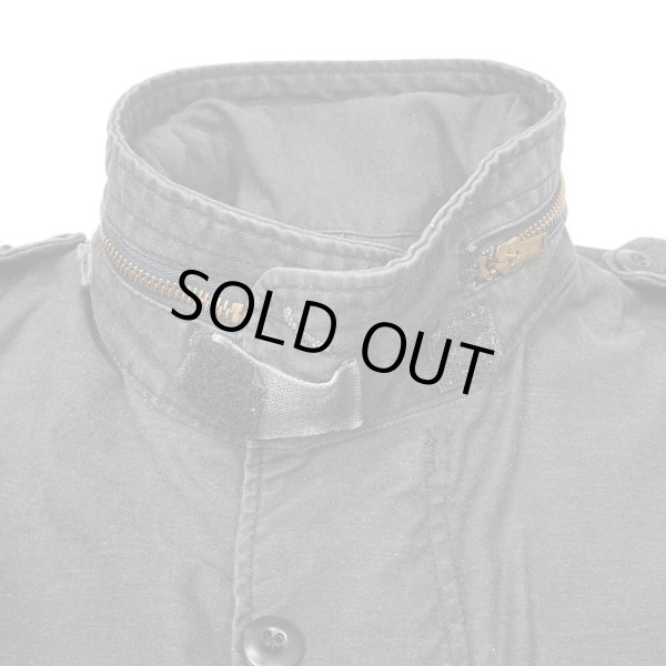 画像4: 90's ALPHA INDUSTRIES M-65 フィールドジャケット "FADE BLACK / MADE IN USA" (4)