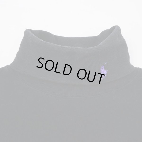 画像2: 90's Polo Ralph Lauren タートルネック カットソー "BLACK" (2)