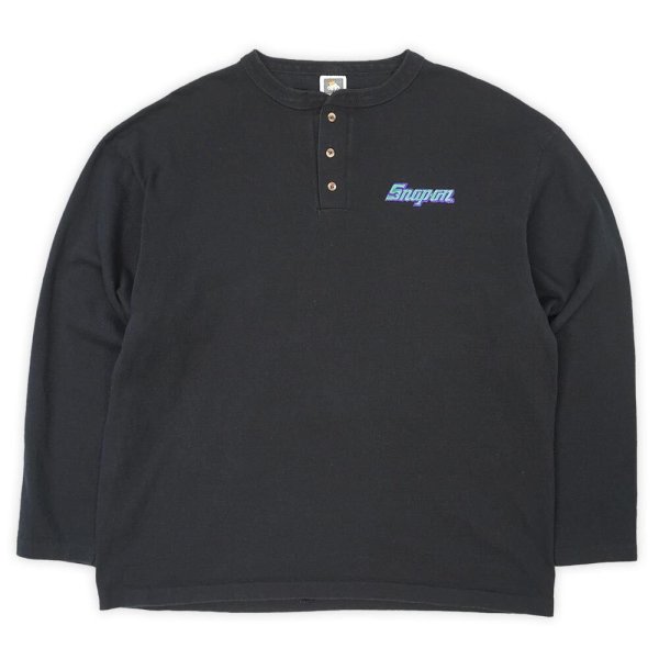 画像1: 90's Snap-on L/S ヘンリーネック カットソー "MADE IN USA" (1)
