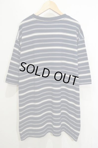 画像2: 90's Puritan マルチボーダー柄 ポケットTシャツ "NAVY" (2)