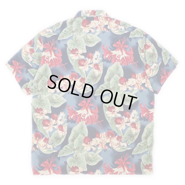 画像2: 90's CHAPS Ralph Lauren 総柄 オープンカラーシャツ (2)