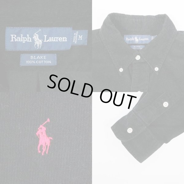 画像3: 90's Polo Ralph Lauren コーデュロイボタンダウンシャツ "BLAKE / BLACK" (3)