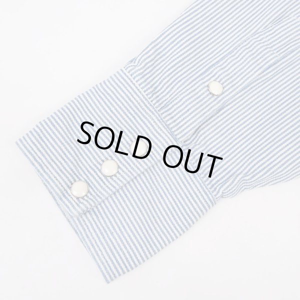 画像4: 90's Wrangler ヒッコリーストライプ柄 ウエスタンシャツ (4)