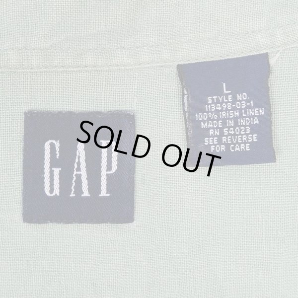 画像2: Early 00's OLD GAP レギュラーカラー リネンシャツ (2)