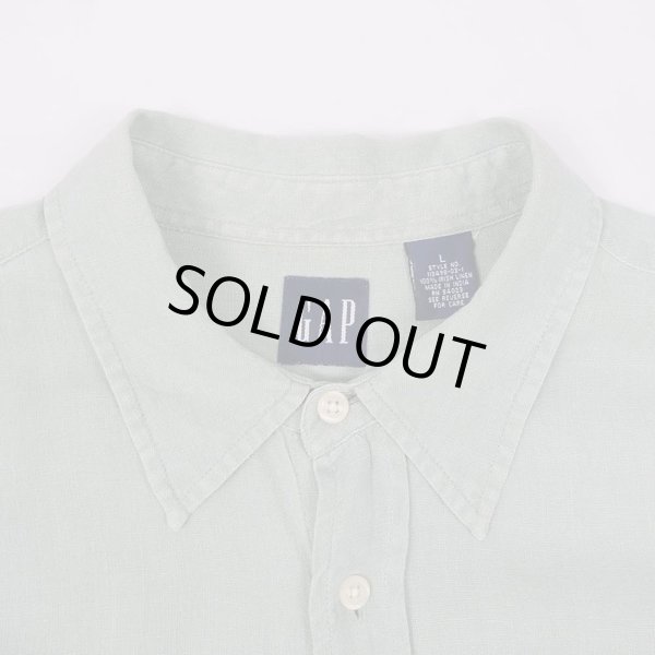 画像3: Early 00's OLD GAP レギュラーカラー リネンシャツ (3)