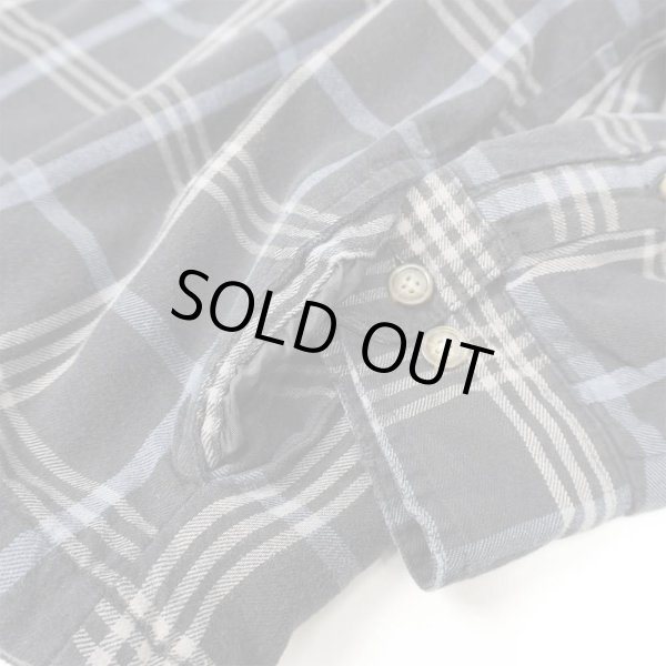 画像4: 90's ST.JOHN'S BAY キルティングライナー ネルシャツ "BLACK Plaid" (4)