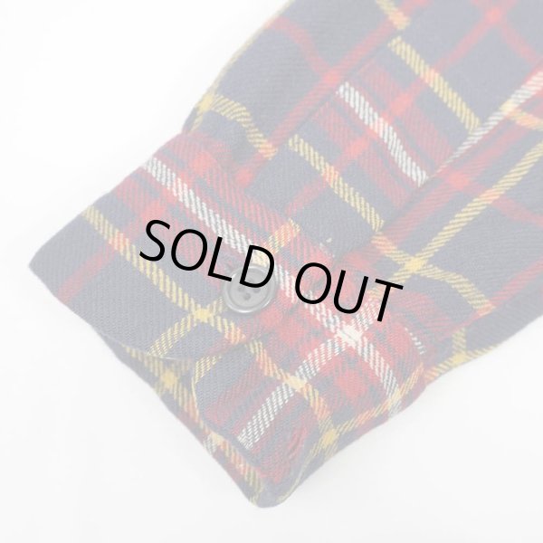 画像4: 60's Pendleton オープンカラー ウールシャツ "NAVY Plaid" (4)