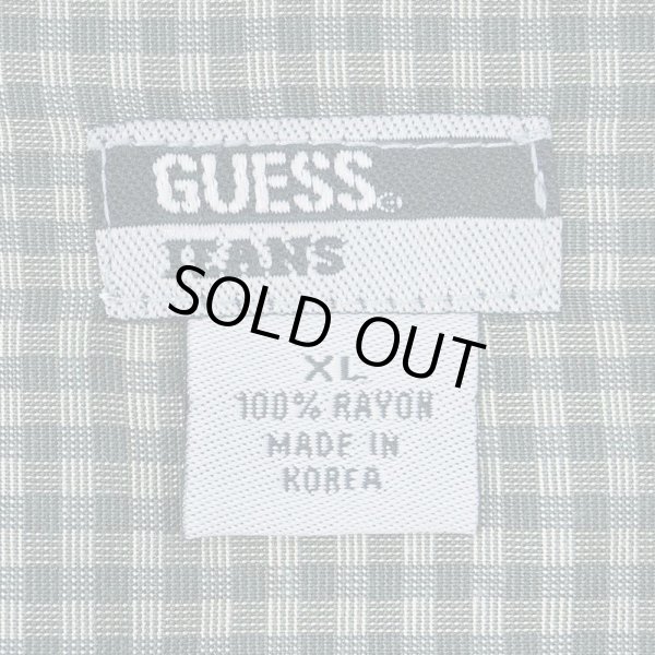 画像2: 90's GUESS L/S レーヨン オープンカラーシャツ (2)