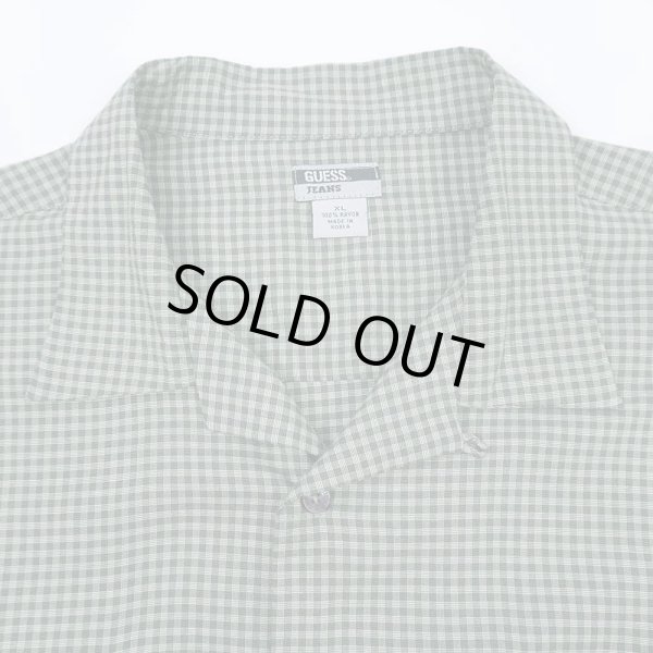 画像3: 90's GUESS L/S レーヨン オープンカラーシャツ (3)