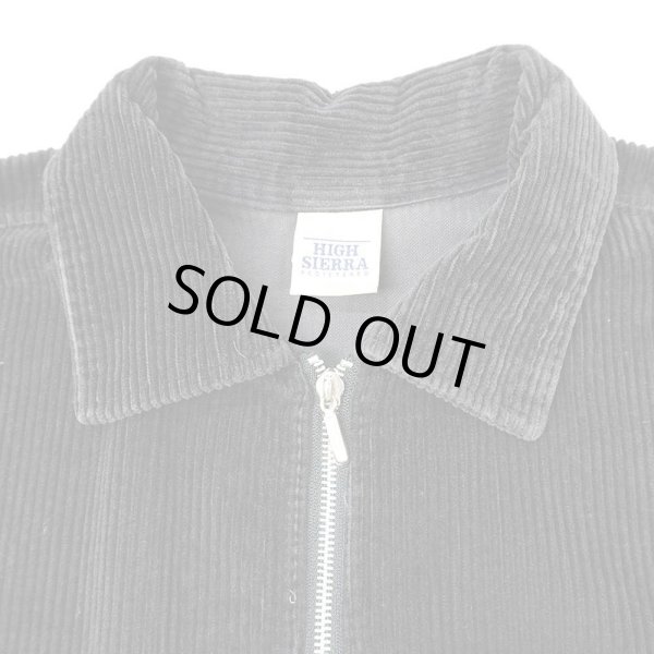 画像3: 90's HIGH SIERRA フルジップ 太畝コーデュロイシャツ “BLACK” (3)